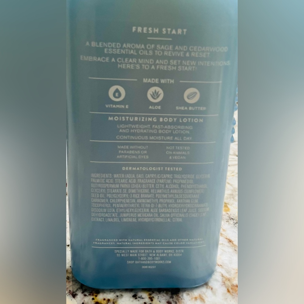 💐 4/$25 Bath & Body Works Aroma Fresh Start Sage & Cedarwood Body Lotion - Picture 3 of 3
